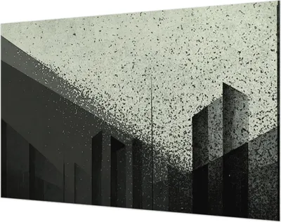 Produktbild von Wandtapete - Dekorative Tapete für Wohnzimmer- Tapetenfolie für Wanddekoration - 104x70 cm - Stadtgeometrie