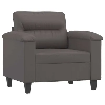Image de vidaXL Fauteuil gris 60 cm similicuir