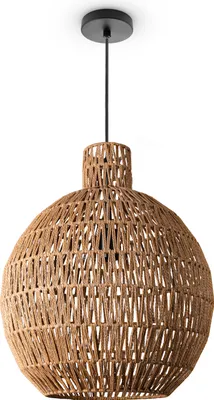 Produktbild von Pendelleuchte Wohnzimmer Boho Korbleuchten Pendellampe Rattan Hängeleuchte
