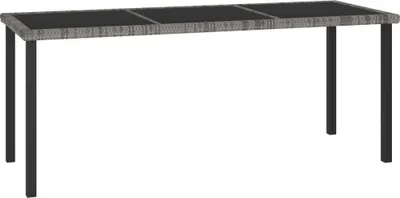 Obrázok produktu pre Záhradný jedálenský stôl sivý 180x70x73 cm polyratanový