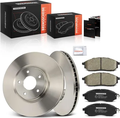 Obrázek produktu pro Frankberg 2x brzdové kotouče 4x brzdové destičky přední náprava pro Nissan Qashqai +2 I J10 JJ10E NJ10 1.5L 1.6L 2.0L 2007-2013