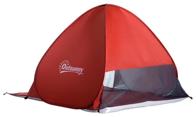 Productafbeelding van Outsunny strandtent, pop-up tent, strandparasol, automatische campingtent