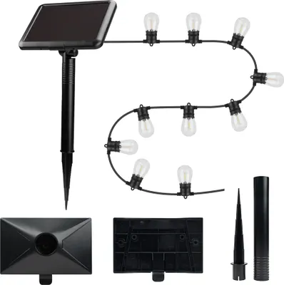 Produktbild von Lichtgirlande SUNARI FLS-60 7,5m im Freien 10 Glühbirnen LED Solar IP44 Forever Light
