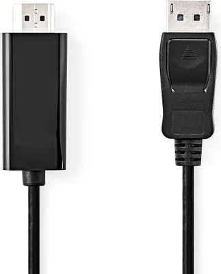 Immagine prodotto di Cavo DisplayPort | DisplayPort maschio | Connettore HDMI™ | 4K@30Hz | Nichelato | 1,00 m | Rotondo | PVC | Antracite | Scatola