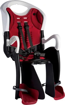 Produktbild von Bellelli Tiger Kindersitz 26 - 28 Zoll Fahrrad Kinder Fahrradsitz bis 22 kg Größe verstellbar inkl. Halterung, Farbe:weiß/rot, Ausführung:Clamp