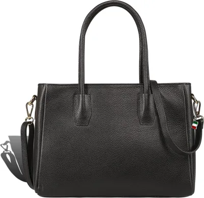 Immagine prodotto di Borsa da donna Florence, in pelle nera, dimensioni 35x12x24, codice D2OTF177S1