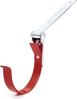Immagine prodotto di BRYZA Gancio per grondaia in metallo con snodo Ø 150 mm, rosso RAL 3011