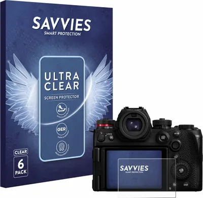 Produktbild von 6x Für Panasonic Lumix S1R II Schutzfolie Savvies Displayschutz Display Schutz Folie Klar Transparent