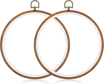 Produktbild von Nähset Stickrahmen, Stickrahmen, rund, 21 cm, Stickrahmen, Holz, Ringe, Kreuzstich für Heimwerker, Basteln, Nähen, Sticken, Kreuzstich