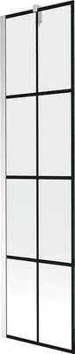 Immagine prodotto di Mexen Next paravento da vasca a 1 anta 50 x 150 cm, griglia nera, cromo - 895-050-000-00-77-01