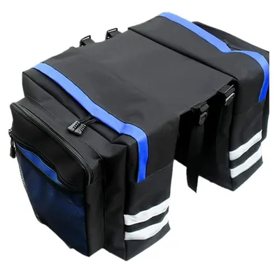 Immagine prodotto di Borsa da bicicletta, doppia, impermeabile, 30 litri, blu