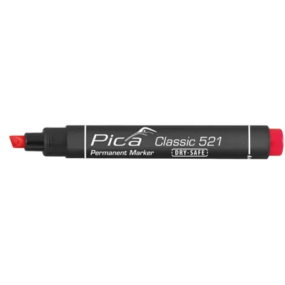 Produktbild von Pica Permanentmarker Classic rot Strich-B.2-6 mm, Keilspitze