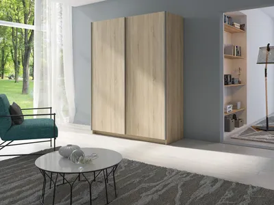 Obrázek produktu pro Široká šatní skříň 180 cm LORICA - dub sonoma