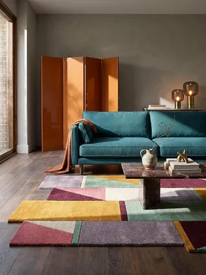 Teppich Pastel/Multi rechteckig gemütliche Wohnszene_#sku_BARK503119381122-BARK503119381123-BARK503119381124#