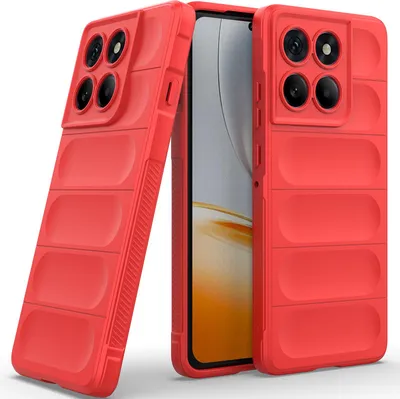 Image de Etui pour Motorola Edge 60 Pro Etui de protection antichoc en silicone TPU souple Rouge