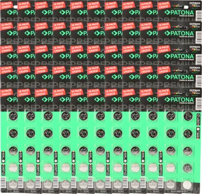 Image de PATONA Premium 500x CR2032 Batterien (50x10er) Pack 3V Lithium