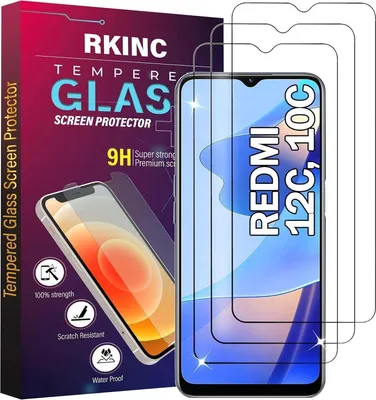 Produktbild von 3er Pack Panzerglas Displayschutz für Xiaomi Redmi 12C 10C