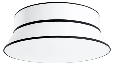 Produktbild von Deckenlampe E27 Ø 60 cm rund Weiß Schwarz 3-flammig Modern Deckenleuchte