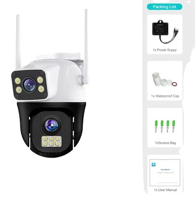 Obrázek produktu pro IP kamera, duální objektiv, rozlišení 8 MP, 1/3", zástrčka EU-b