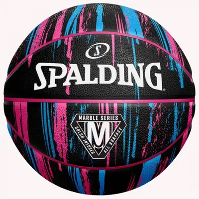 Produktbild von Spalding Marmor Basketball R.7 Schwarz Rosa Blau