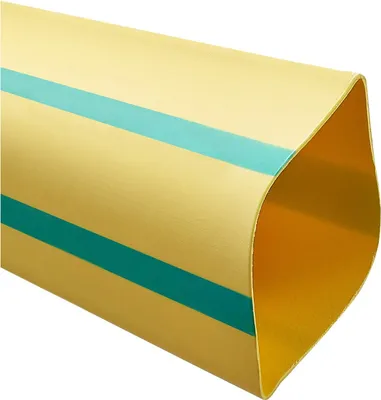 Productafbeelding van STEX24 krimpkous 2:1, verkocht per meter, groen/geel, 76,2/38,1 mm, 3 inch, WSM2, krimp temperatuur minimaal 110°C, volledig