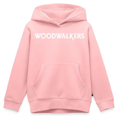 Produktbild von Spreadshirt Woodwalkers Film Logo Schriftzug Kinder Premium Hoodie, 122/128 (6 Jahre), Rosa