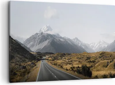 Produktbild von Bild auf Leinwand - Leinwandbild - Einteilig - Weg Berg Gipfel - 120x80cm - Wand Bild - Wanddeko - Wandbilder - Leinwanddruck - Bilder - Wanddekoration - Leinwand bilder - Wandbild - AA120x80-4833