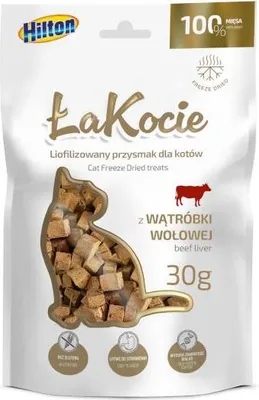 Produktbild von HILTON ŁaKocie Freeze dried beef liver – Katze behandeln – 30g