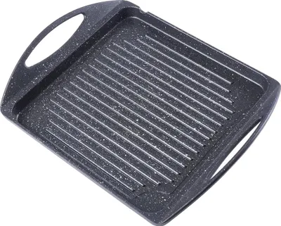 Produktbild von Grillplatte, Antihaftbeschichtung, langlebige Aluminiumlegierung, schwarz