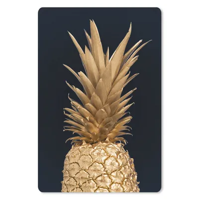 Produktbild von MuchoWow® Mauspad Mousepad Ananas - Gold - Farbe - Schwarz - Obst - Luxus 40x60 cm - Mousepads - Maus Mat - Pad - Mausunterlage - Schreibtisch Accesoire