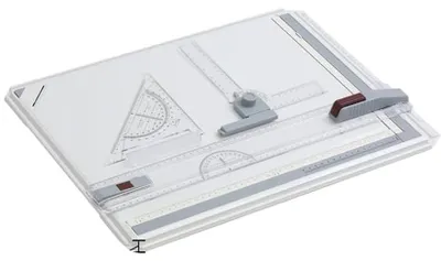 Image de Omgoods - Plaque de dessin professionnelle avec règle parallèle