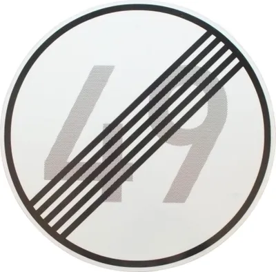 Produktbild von ORIGINAL VERKEHRSZEICHEN Nr. 282 mit Zahlenkombination ENDE 49 km/h  Geburtstagsgeschenk Geburtstagsschild Straßenschild Verkehrsschilder Schild Schilder Straßenzeichen Straßenschilder
