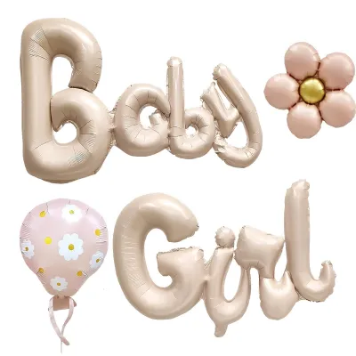 Produktbild von Ballonset Dekoration, Baby Mädchen Rosa, 1 Set, für Kindergeburtstag