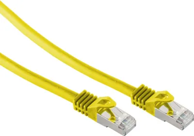 Produktbild von RJ45 Patchkabel m. CAT 7 Rohkabel  PIMF gelb 3m