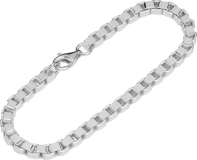 Produktbild von Armband 925 Sterling Silber 20cm Venezianerkette diamantiert Herren Armkette Neu