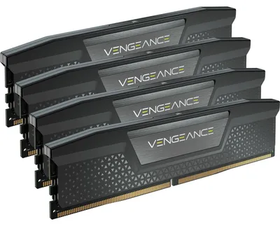Produktbild von DDR5 96GB PC 6400 CL32 CORSAIR KIT 4x24GB VENGEANCE Black retail