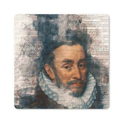 Produktbild von MuchoWow® Mauspad Mousepad Wilhelm von Oranien - Zeitungsartikel - Kunst 20x20 cm - Mousepads - Maus Mat - Pad - Mausunterlage - Desk Mat - Bureauartikeln
