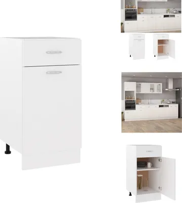 Obrázek produktu pro vidaXL Zásuvková skříňka bílá 40x46x81,5 cm materiál na bázi dřeva - Kuchyňské skříňky