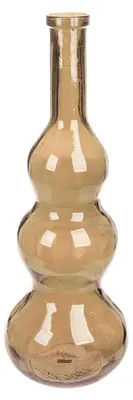 Glasvase Balleros, bauchig, braun, Höhe 75 cm, Ø 27 cm
