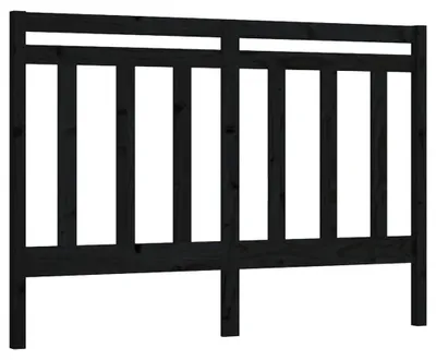 Produktbild von vidaXL Kopfteil Schwarz 156x4x100 cm Massivholz Kiefer