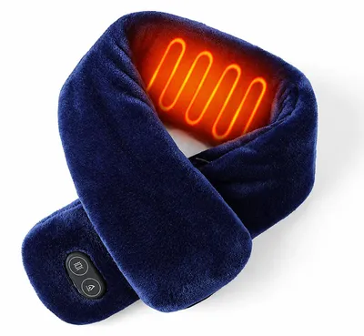 Produktbild von INF USB-Beheizter Nackenschal aus Polyester, 3 Temperaturstufen für Reise Blau