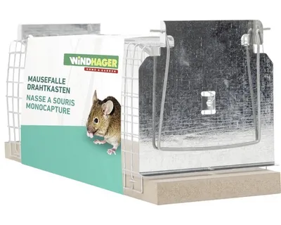 Produktbild von Mausefalle Drahtkasten Windhager 15 x 7 x 5 cm Lebendfalle wiederverwendbar