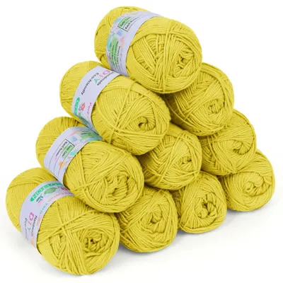 Productafbeelding van Solidchoice - 100% Katoenen Haakgaren Set van 10 x 50 g voor Babyprojecten