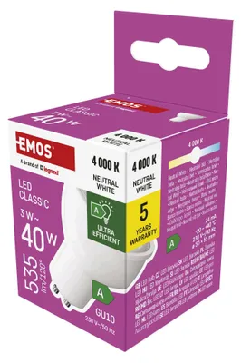 LED Lampe Classic MR16 A CLASS/ GU10 / 3 W (40 W) / 535 lm / Neutral Weiß