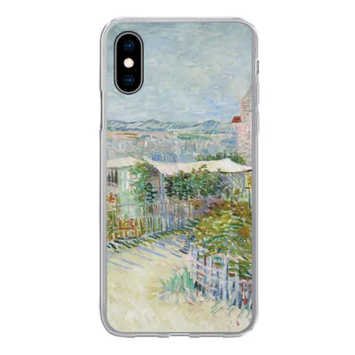 Produktbild von MuchoWow® Handyhülle Schutzhülle Hülle für iPhone X Montmartre: hinter der Mühle von Galette - Vincent van Gogh Silikon Softcase Handy Hülle - Handyhülle