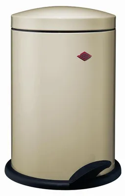 Produktbild von Wesco Treteimer Base Softer 116, Bad Abfalleimer, Mülleimer, Stahlblech, Mandel, 13 L, 116212-23