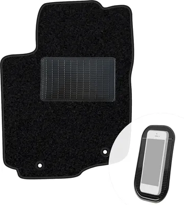 Produktbild von moto-MOLTICO Fahrer Fußmatte Auto Velours Fahrerseite Autoteppiche Schwarz Fahrermatte 1-teilig passend für Toyota Rav 4 I 1994-2000