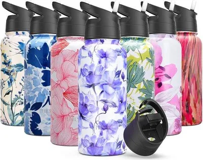 Produktbild von Edelstahl Sportwasserflasche 32oz vakuumisoliert leckfrei 12h warm 36h kalt BPA-frei