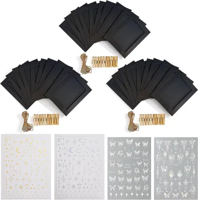 Produktbild von Papier Bilderrahmen 30 Stücke 6 Zoll schwarz, für Party