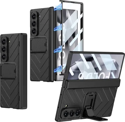 Obrázek produktu pro Pouzdro pro Samsung Galaxy Z Fold 6 Robustní nárazuvzdorné se stojánkem, integrovanou ochrannou fólií na displej černé
